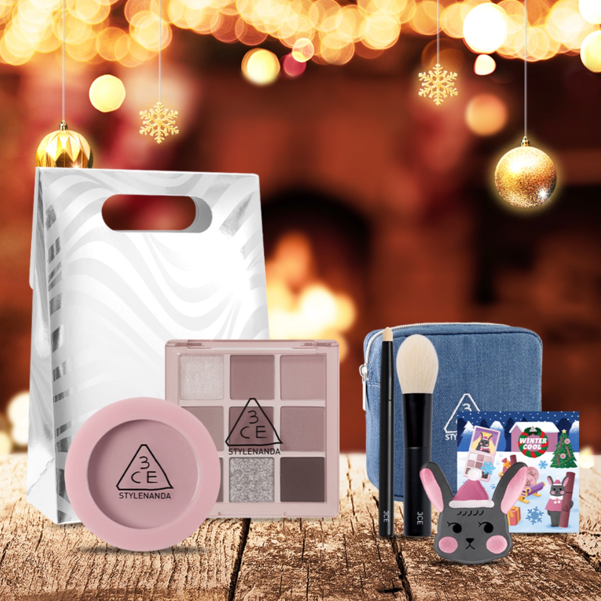 HOLIDAY] 3CE - MAKE UP SET 1 (PALETTE & BLUSHER) – Bora Clover