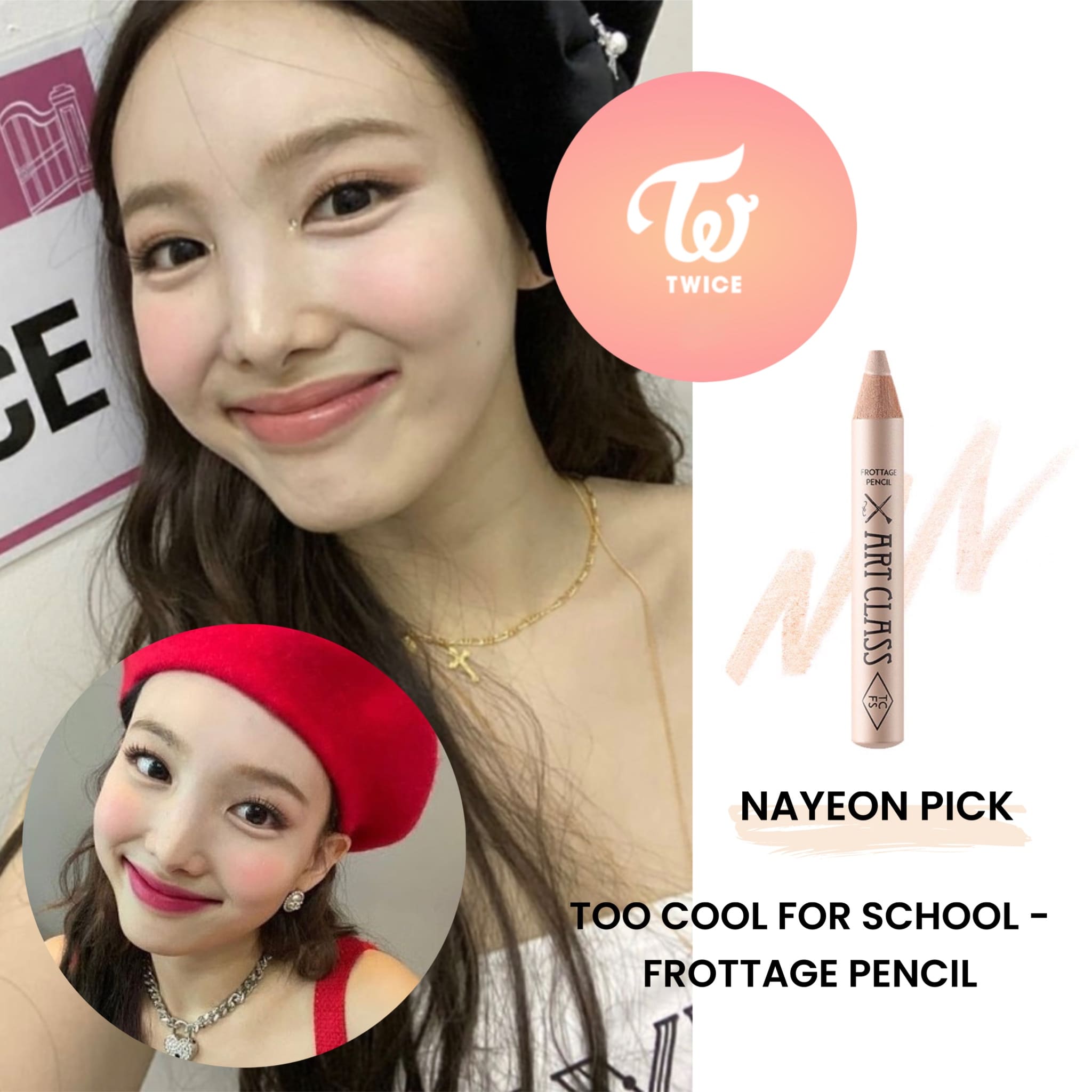 TWICE NAYEON PICK TOO COOL FOR SCHOOL FROTTAGE PENCIL #01 SHANING