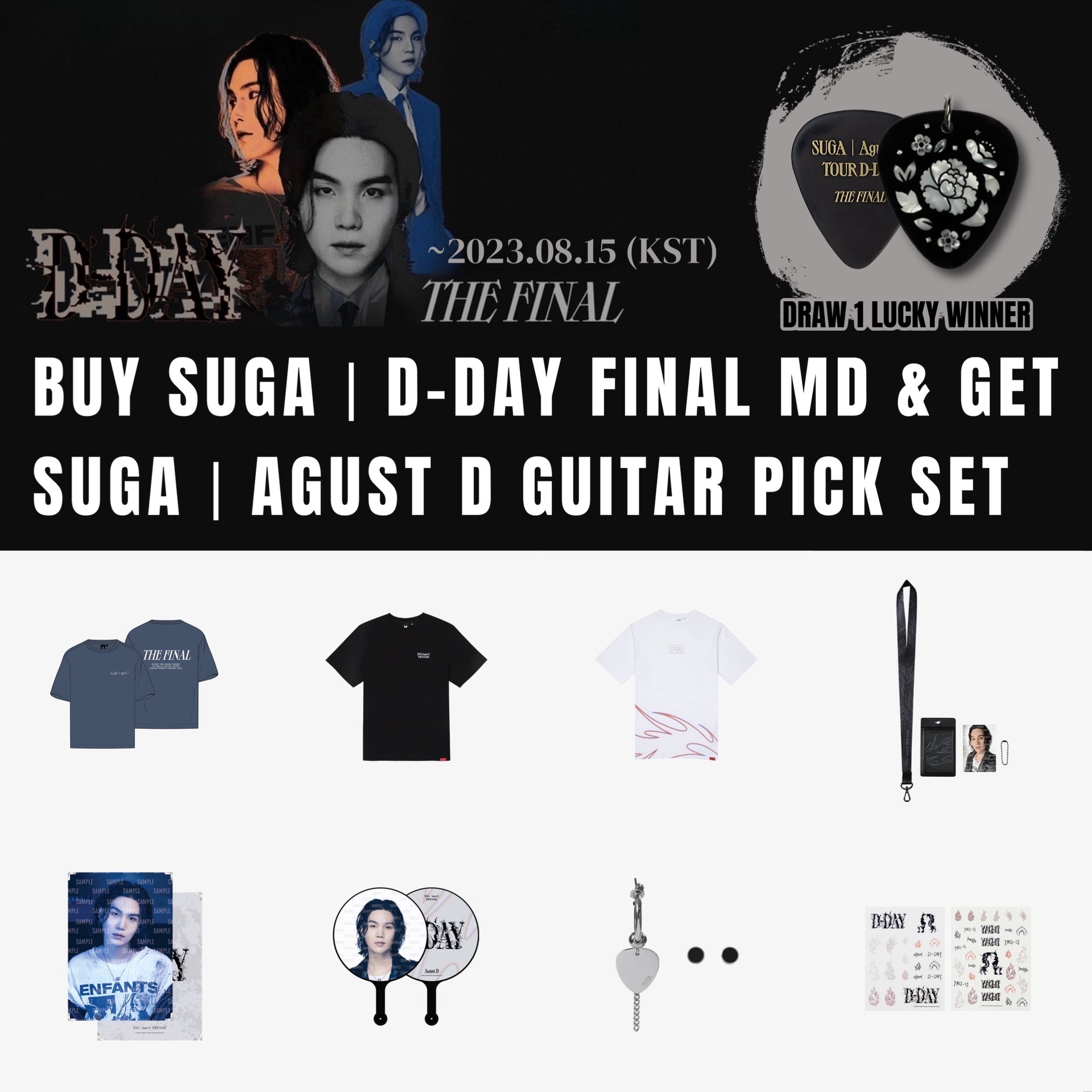 BTS SUGA AGUST D 'D-DAY' RANDOM + FINAL SPECIAL GIFT FOR PICKUP