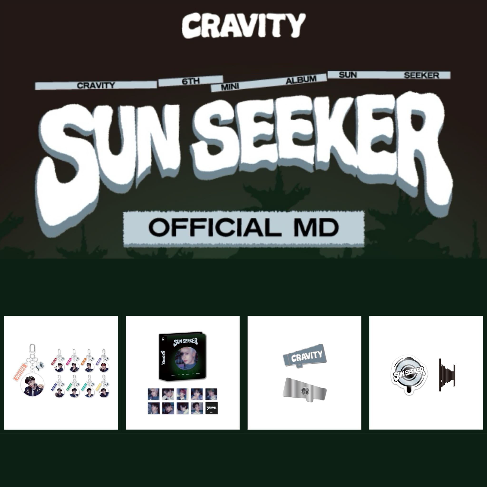 CRAVITY - 6TH MINI ALBUM SUN SEEKER OFFICIAL MERCH