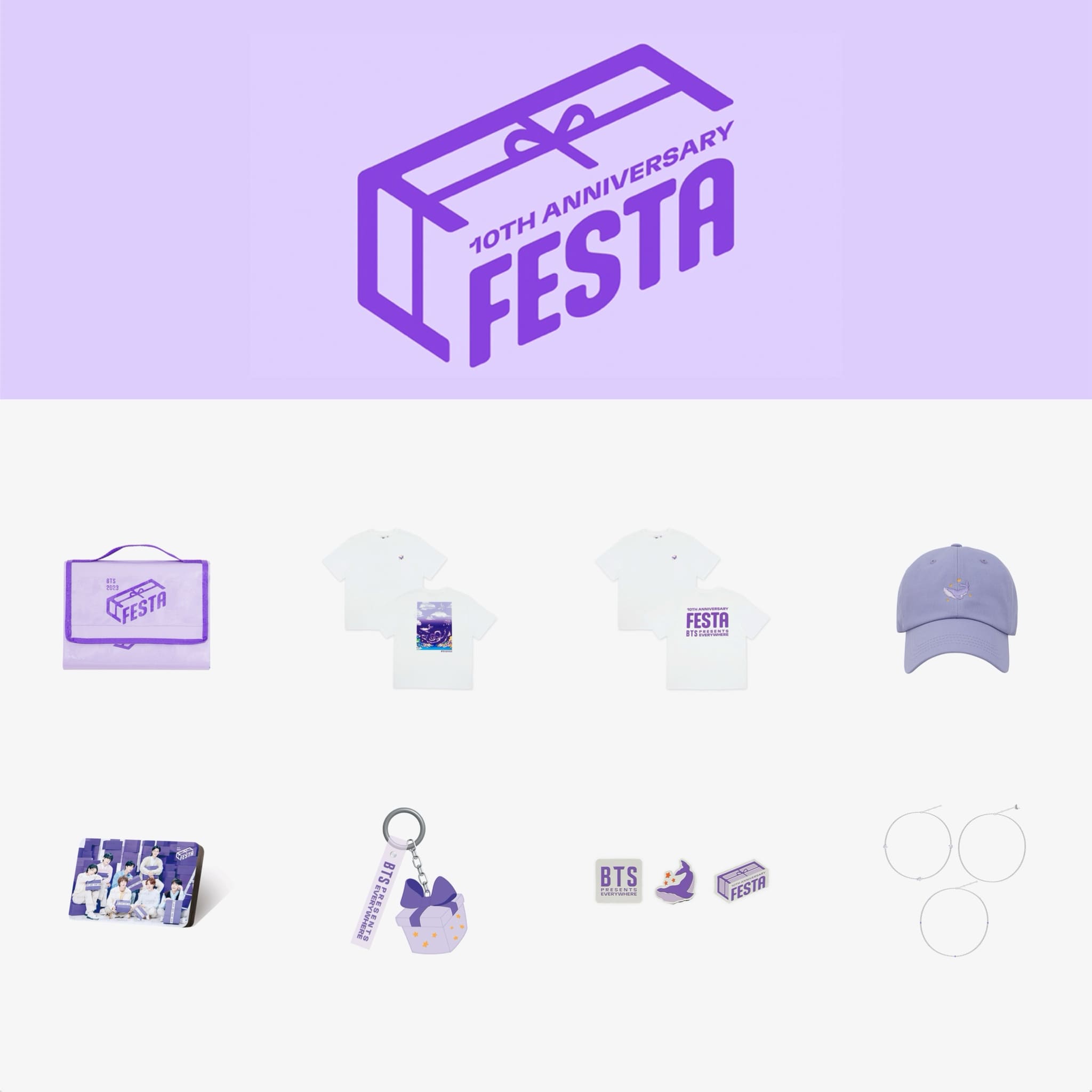 BTS - 10TH ANNIVERSARY FESTA OFFICIAL MERCH – Bora Clover